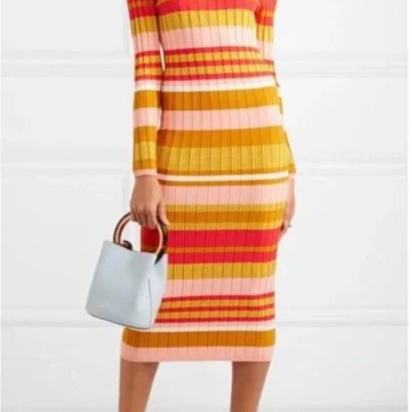 Stine Goya Jeanne Metallic Striped Midi Dress - Picture 2 of 11